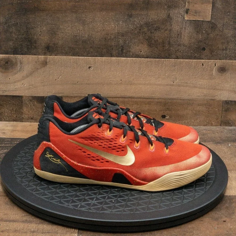 Nike Kobe 9 IX Low EM QS China 683251-670 Men's Athletic Shoes Walking Red Sz 11